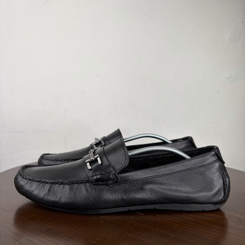 Cole Haan Somerset Shoes Men's 10M Black Leather Horsebit Bit Driving Loafers